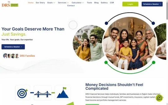 Homepage of DRS Financial Services