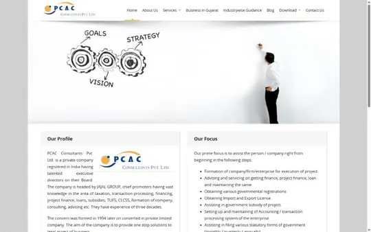 Homepage of PCAC Consultants